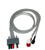 3-Lead ECG wires, Snap, Adu/Paed, TPU, AHA