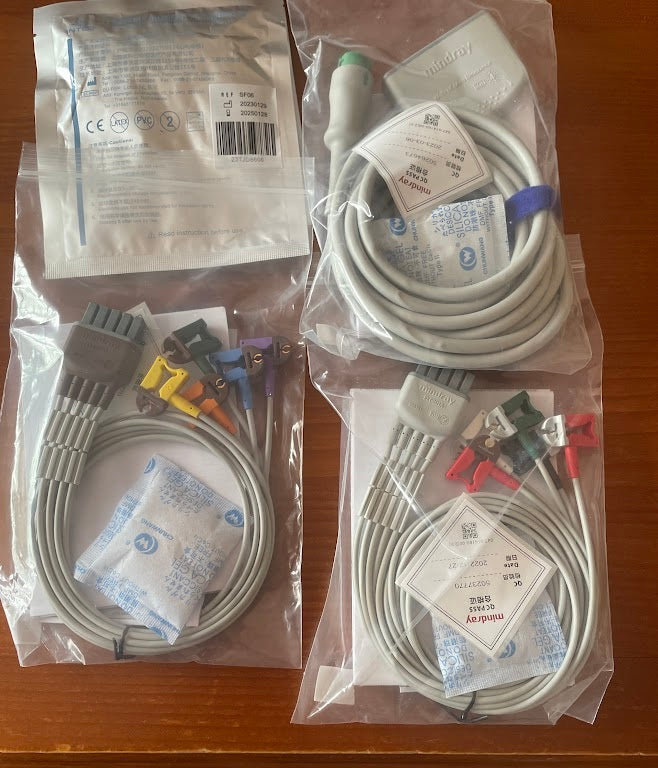 Electrode cable wires: Adult, 12-lead, Clip, AHA