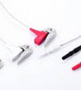 ECG lead wires, Single-patient use, 3-lead, Ped/Neo, Clip, AHA, DIN